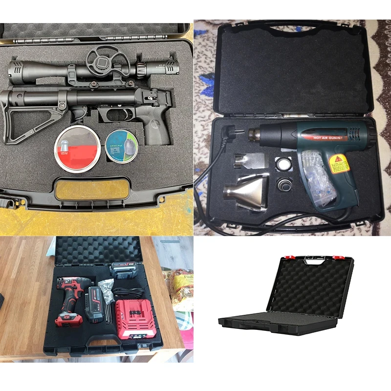 valise boîte à outils professionnelle avec éponge, boîte à outils complète, mallette à outils portable en plastique, équipement de sécurité, mallette à instruments
