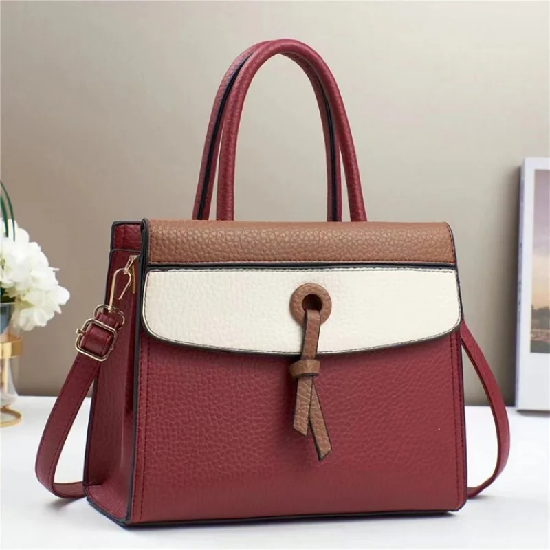 sac à bandoulière en cuir pour femmes, marque de luxe, à la mode, élégant, populaire, classique, matériel élégant, tendance, vintage, sac quotidien 