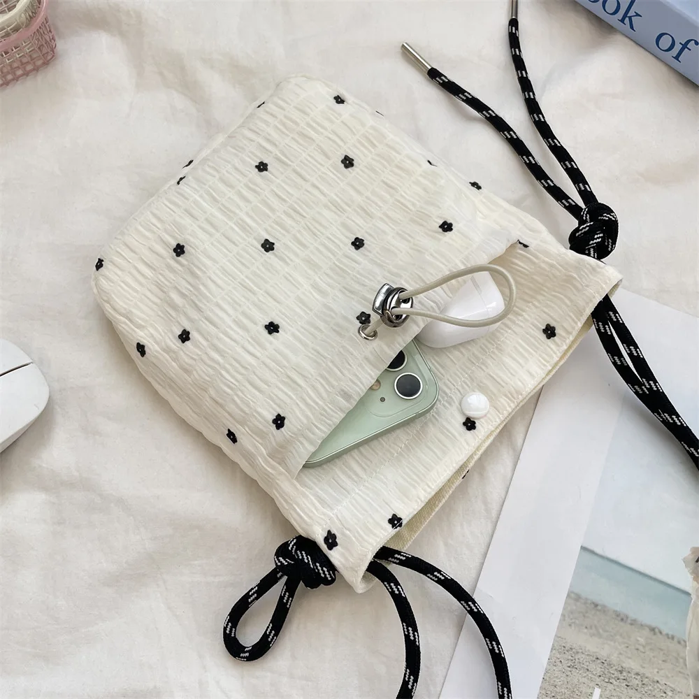 sacs à main pour femmes, sacs à bandoulière à cordon de serrage, mini sacs à bandoulière mignons de grande capacité pour femmes, porte monnaie pour téléphone portable