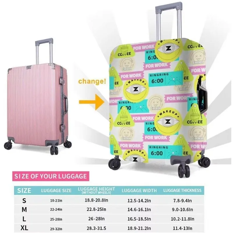 juste de bagage élastique personnalisée, protecteur de valise de voyage personnalisé, ajouter votre photo, conception de texte, 18 " 32"
