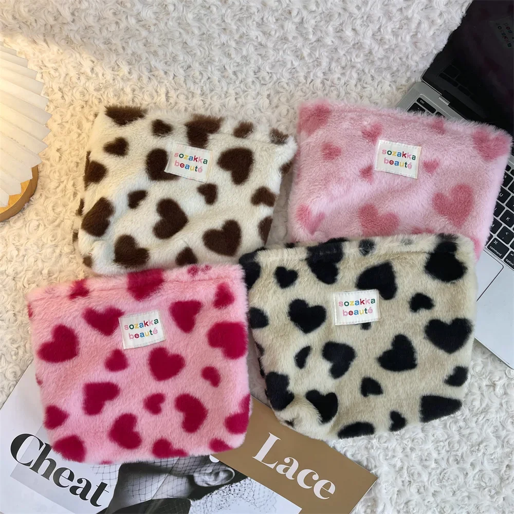 trousse à cosmétiques de grande capacité pour femme, sac de rangement de maquillage, trousse de rangement à imprimé léopard, trousse de maquillage, rouge à lèvres, étui porte-monnaie