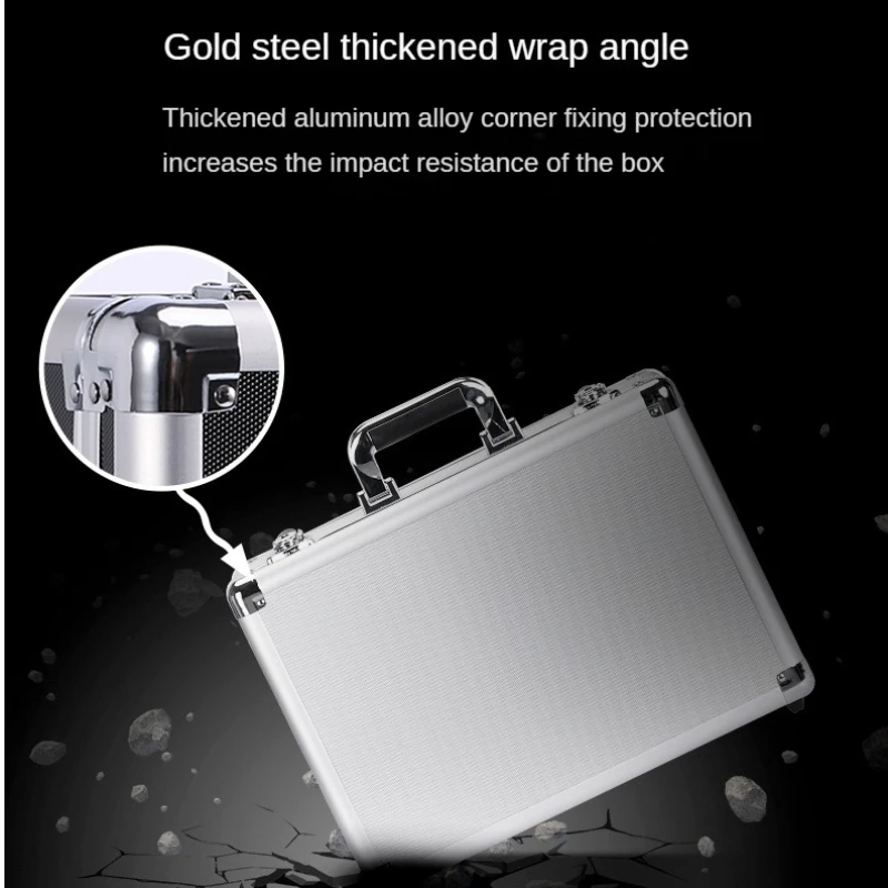 boîte à outils portable valise en aluminium avec serrure boîte à outils électrique avec éponge étui rigide mallette de vol stockage d'équipement ménager