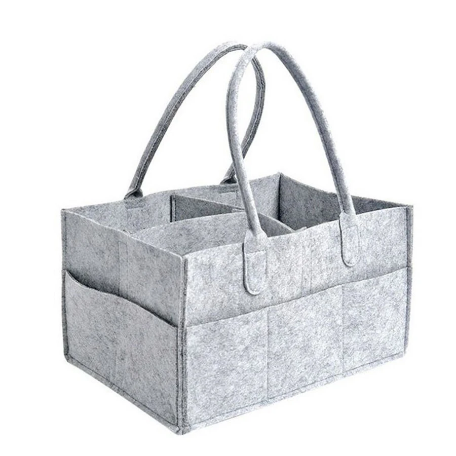 sac de rangement de couches en feutre pour enfants, divers jouets pour bébés, sac à couches en feutre de grande capacité
