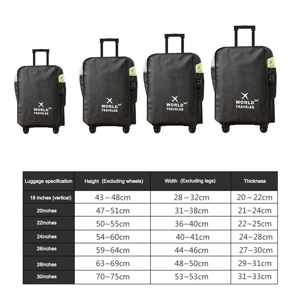 housse de protection pour bagages de voyage, imperméable, anti poussière, pour valise de 20 à 30 pouces