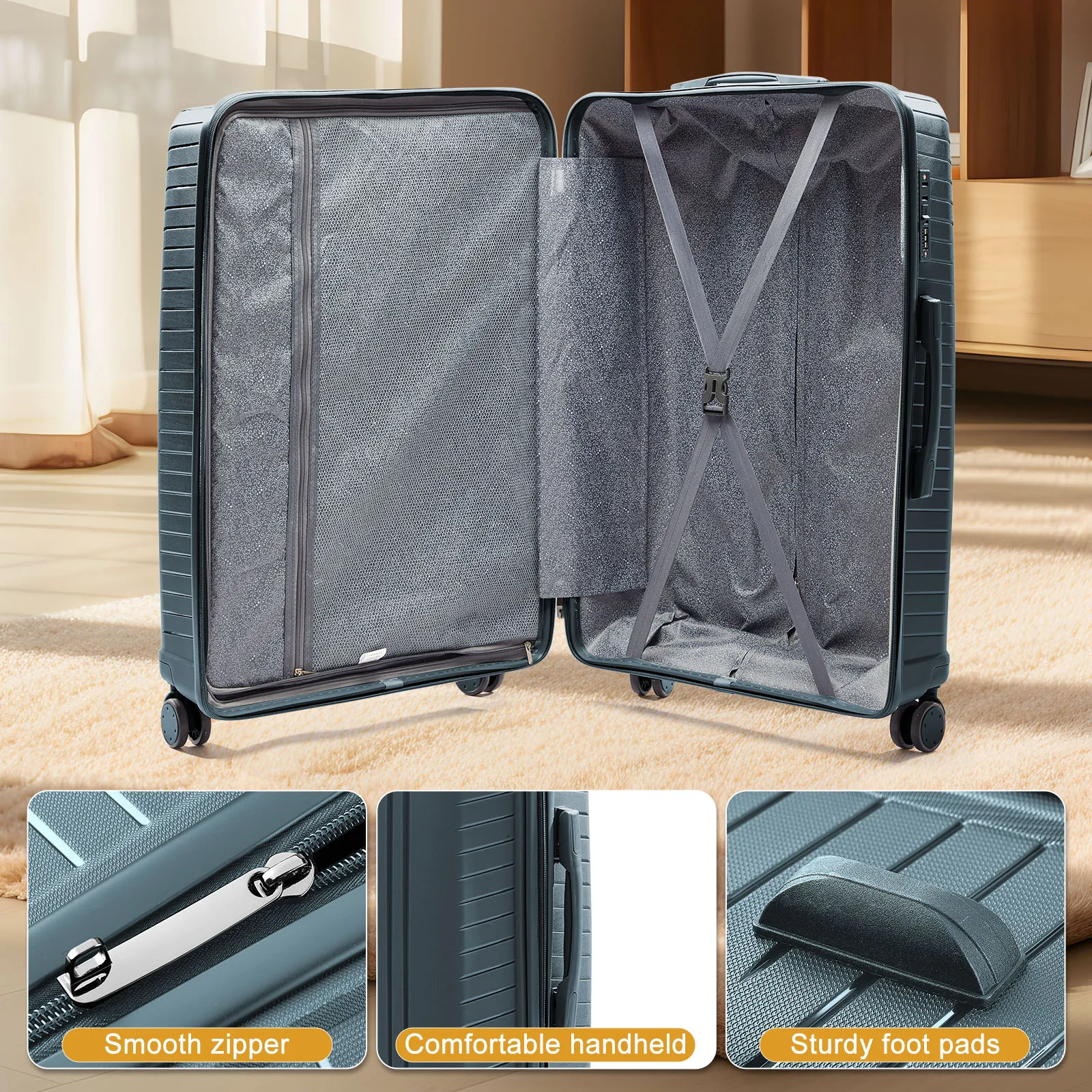valise de voyage 2024 nouvelle grande capacité bagages roulants durable tsa valise cabine à main 20/24/28 pouces boîtier de chariot bagages