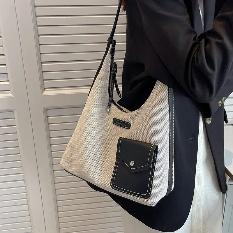sacs à main créatifs au design populaire pour femmes, sac à bandoulière décontracté sous les bras, seau en toile de luxe de styliste, nouvelle collection