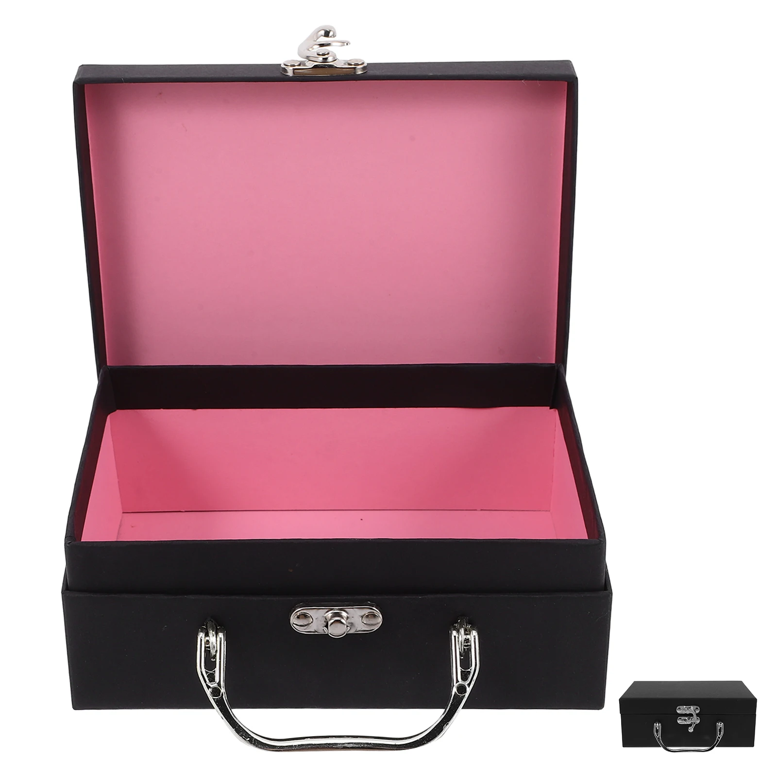 Boîte de rangement de valise en papier avec poignée, 1 pièce, tiroir ganizer de bureau, conteneur vide, emballage cadeau, fournitures festives en papier