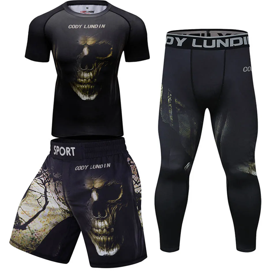Ensemble T-shirt et pantalon de boxe pour homme, vêtement de sport, muay-thaï, rashguard, kickboxing, jiu jitsu herb j gi
