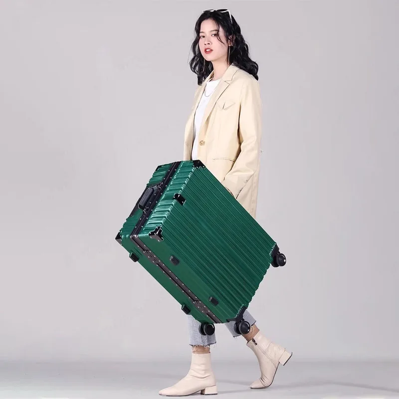 valise à roulettes avec cadre en aluminium, cabine d'embarquement, valise à roulettes avec mot de passe, hommes et femmes, étudiants, 20 po