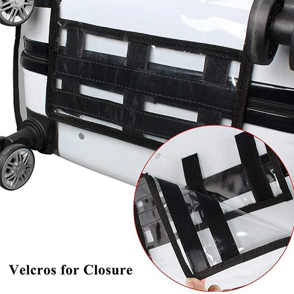 housse de protection pour bagages entièrement transparente, valise étanche en pvc pour boîtier de chariot de 18 à 30 pouces, housse anti poussière et anti pluie, accessoires de voyage