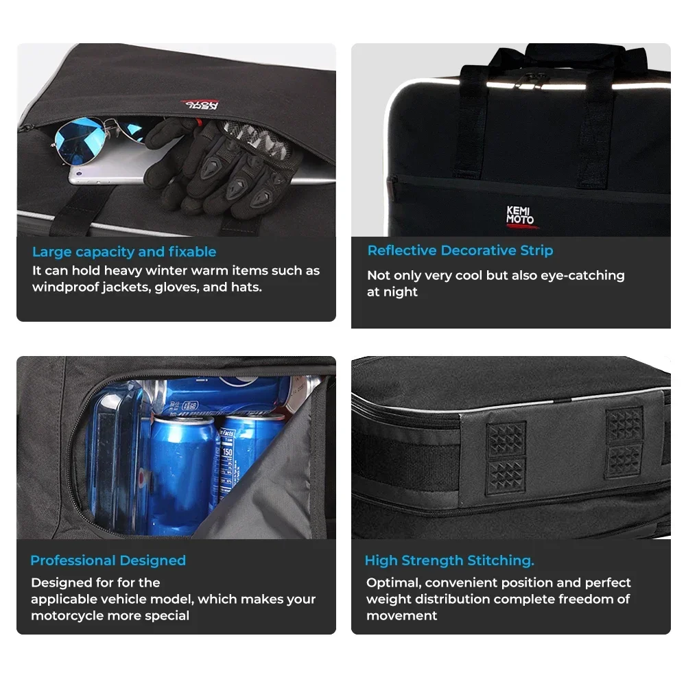 sacs à bagages de moto pour bmw runder gs, r1250gs, lc r under gs, r1250 gs adv, aluminium, boîtier supérieur latéral, sac intérieur, aventure