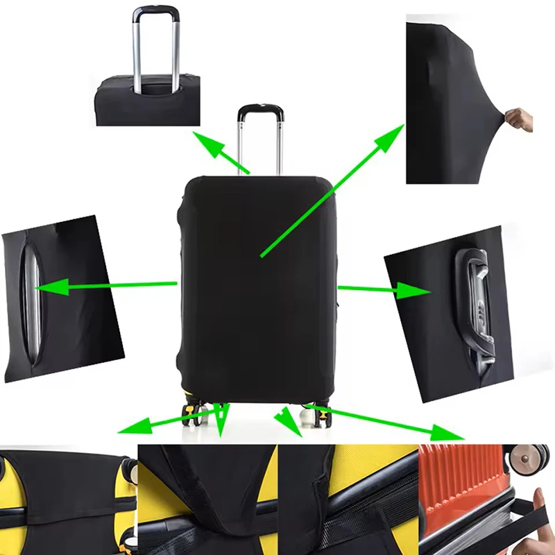 housse de protection pour valise de voyage à la mode, housse de protection pour bagages, couleur unie, adaptée aux valises de 18 à 32 pouces. zmt