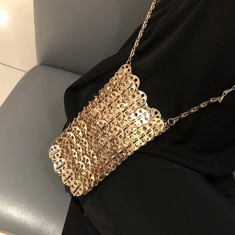 sac à main de luxe en métal amissié pour femme, fourre tout de styliste, esthétique, pochette de ixde mariage, initiée, de soirée