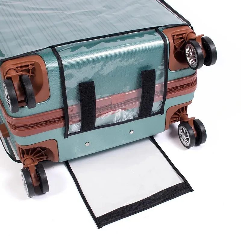 housse de valise pour bagages de 18 à 30 pouces, manchon de protection épais en pvc transparent approuvé par tsa, housse étanche pour bagages à roulettes