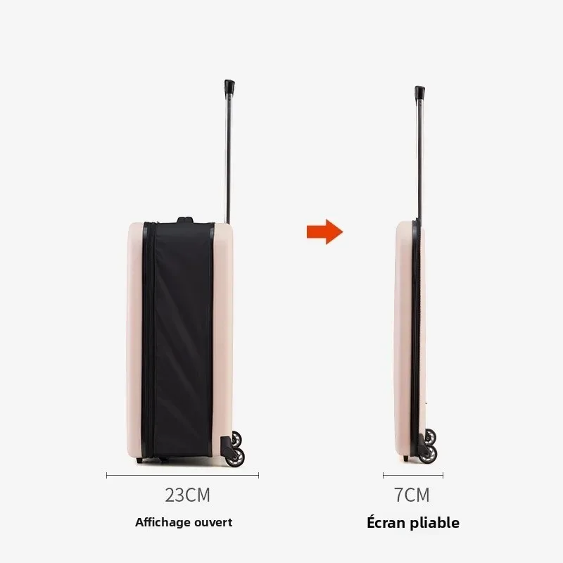 valise de voyage d'affaires portable pliable 20/24 pouces bagage à main pliable compact pour un rangement et un transport faciles