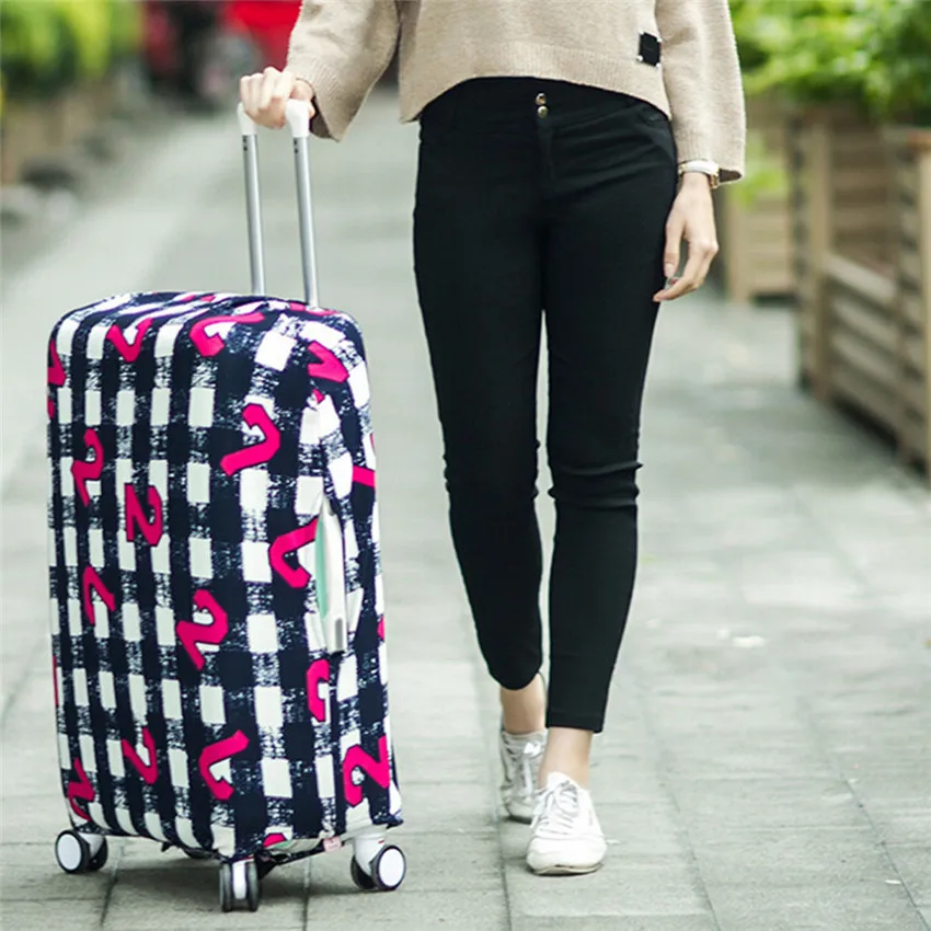 juste de bagage de voyage élastique, housse de bagage, étui anti poussière, accessoires de valise, 18 "à 30"