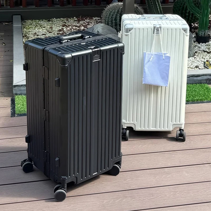 valise multifonction cadre en aluminium grande capacité pc valises voyage 20/24/30/36 pouces valise à bagages surdimensionnée cabine de voyage