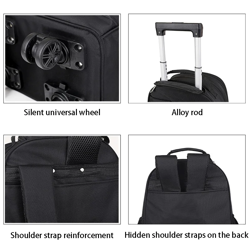 bagage de voyage, roues universelles, sac de chariot de voyage, sac d'ordinateur d'affaires, sac à dos multifonctionnel de grande capacité