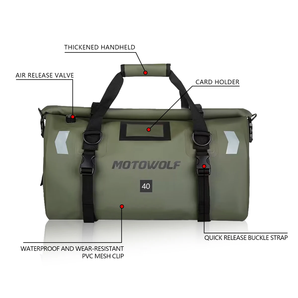 sac arrière étanche pour moto, sac de voyage en plein air pour bagages secs, sac en rouleau 20 /40/66, sac à dos pour bagages de moto, sac de siège de moto