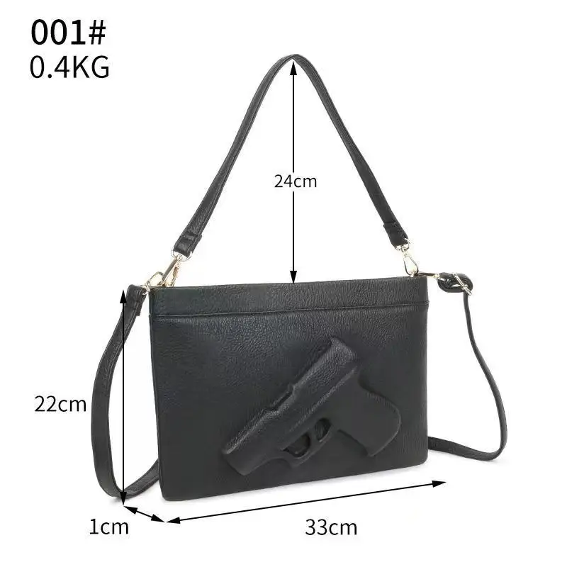 sac à main imprimé avec logo pistolet, sac tactique rétro européen et américain pour femmes, sac à bandoulière très adapté au shopping et aux voyages