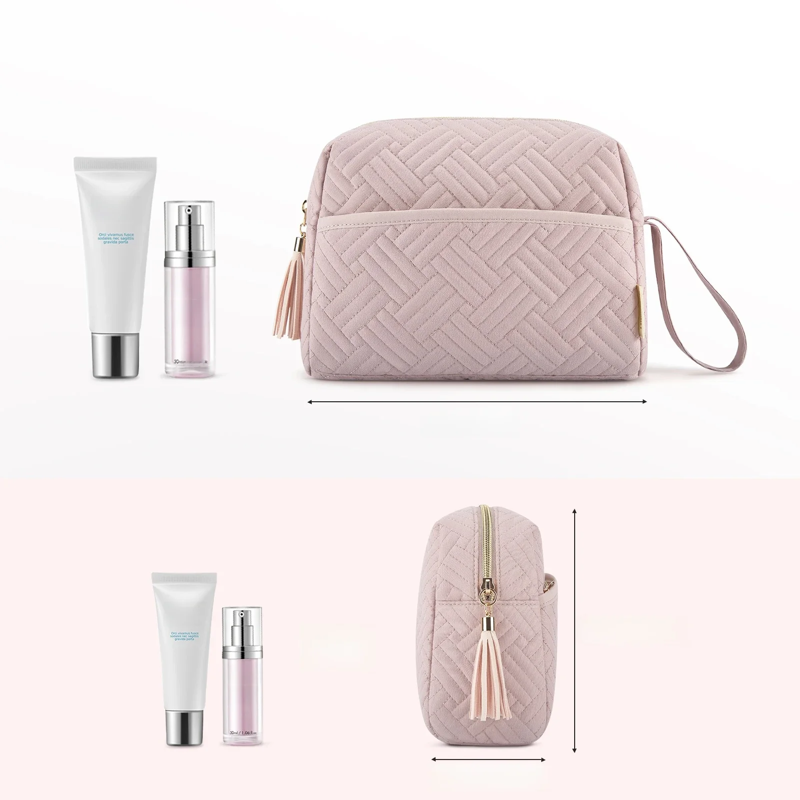 trousse de maquillage de grande capacité pour voyage, sacs à cosmétiques, élégant, spacieux, étanche, trousse de toilette, organisateur, accessoires de maquillage