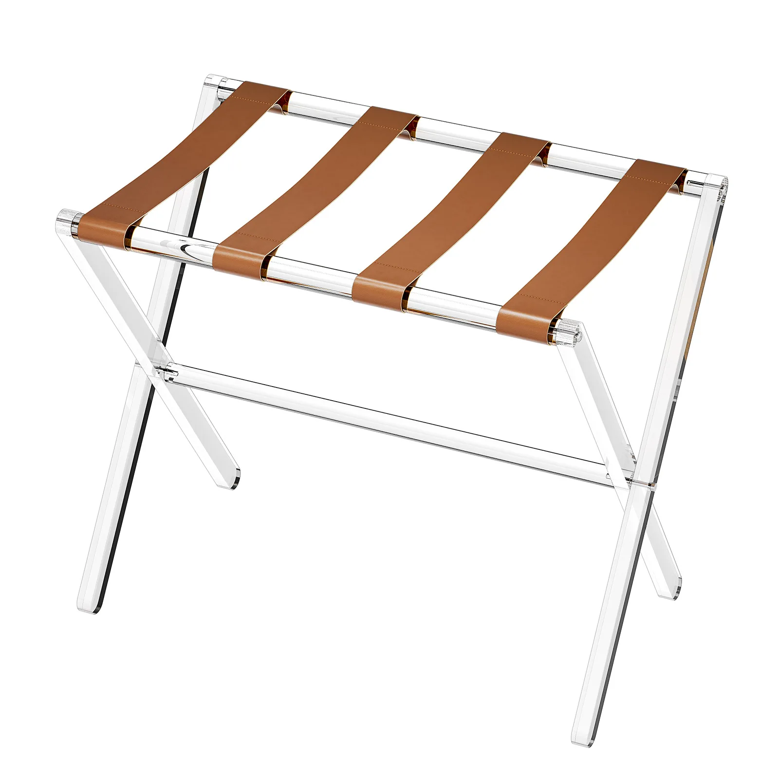 valise pliante transparente en acrylique t1 pour hôtel, petit tabouret de rangement de vêtements