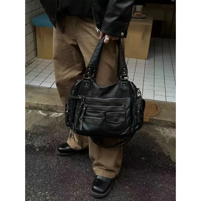 vintage noir sacs à bandoulière sac à main femmes haute rue poche chic y2k sac à main femme harajuku décontracté sacs à bandoulière 2025