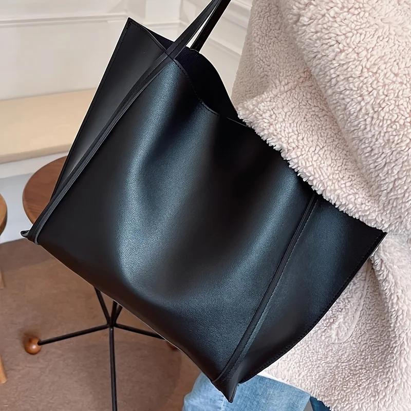 sac à main noir à la mode, grande capacité, léger et facile à transporter, le design rétro de sac à main à bandoulière unique est à la mode