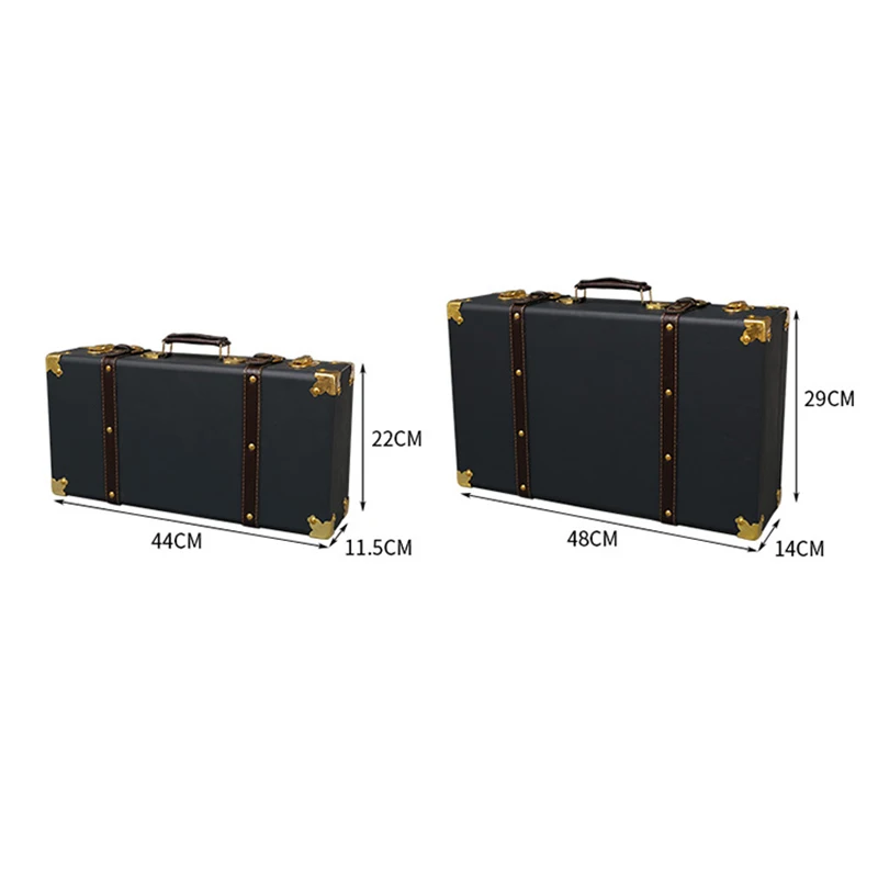 grandes valises de voyage vintage de luxe, coffre en cuir sous le lit, organisateur de vêtements, boîte de rangement, poubelle antique personnalisée