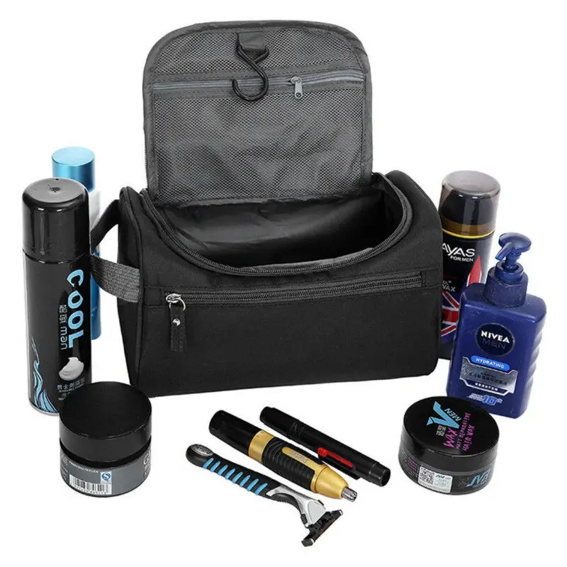 trousse de maquillage portable pour hommes et femmes, trousse de maquillage unisexe, trousse de maquillage étanche, trousse de présentation pour l'évaluation et la toilette, poudres pour le lavage et le rasage