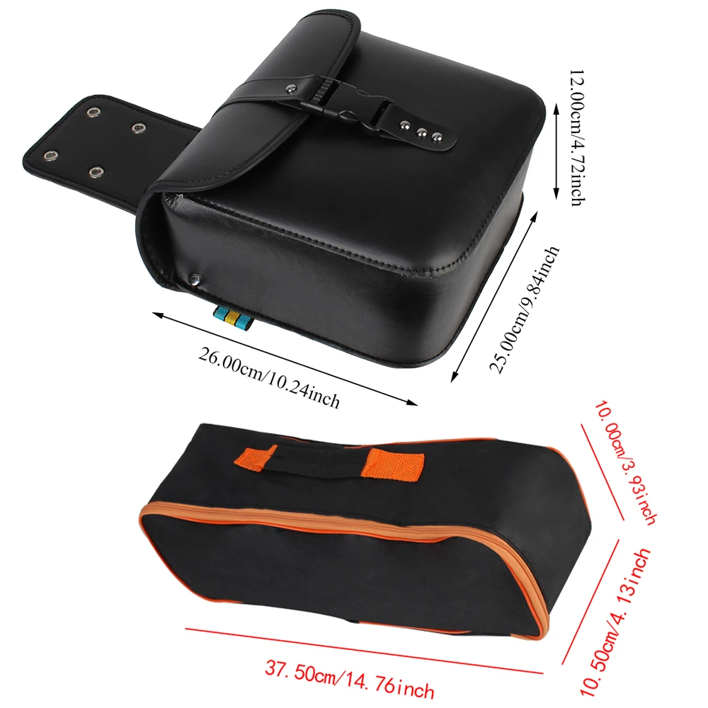 sacs de selle de moto rétro, pochette mallette de rangement, valise de réservoir de bagages latéraux, sacs en cuir pu/pvc, accessoires de moto
