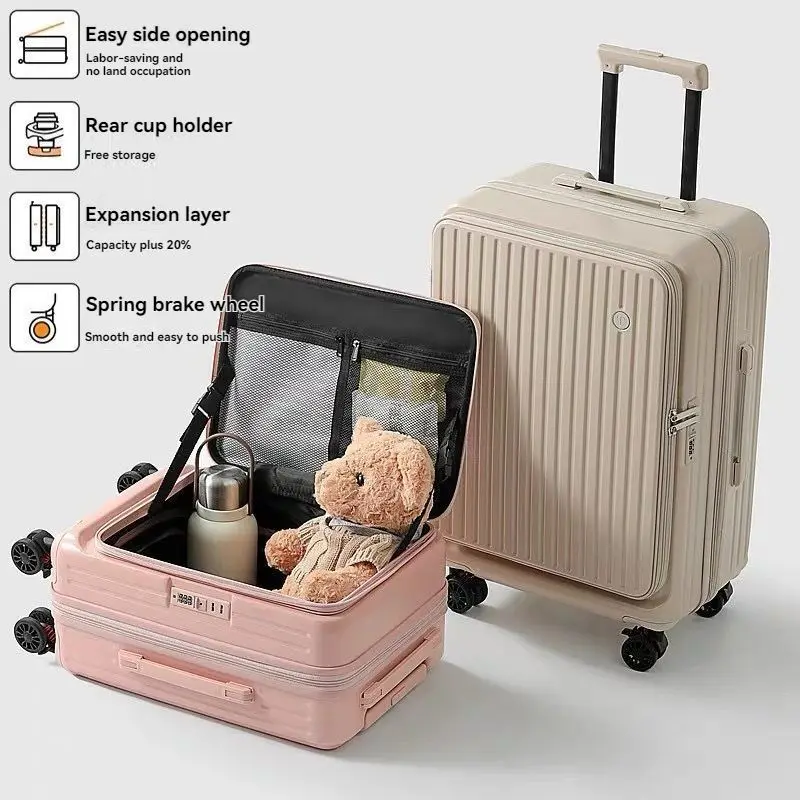 il y a 19 minutes, la boîte extensible à fermeture éclair avec un couvercle ouvert mesure 20 pouces. c'est une valise masculine et une valise de voyage pour femme
