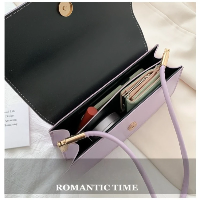 sac à bandoulière en cuir pu pour femmes, sac à main sous les aisselles, petit sac carré décontracté pour dames, sac à bandoulière élégant de couleur unie
