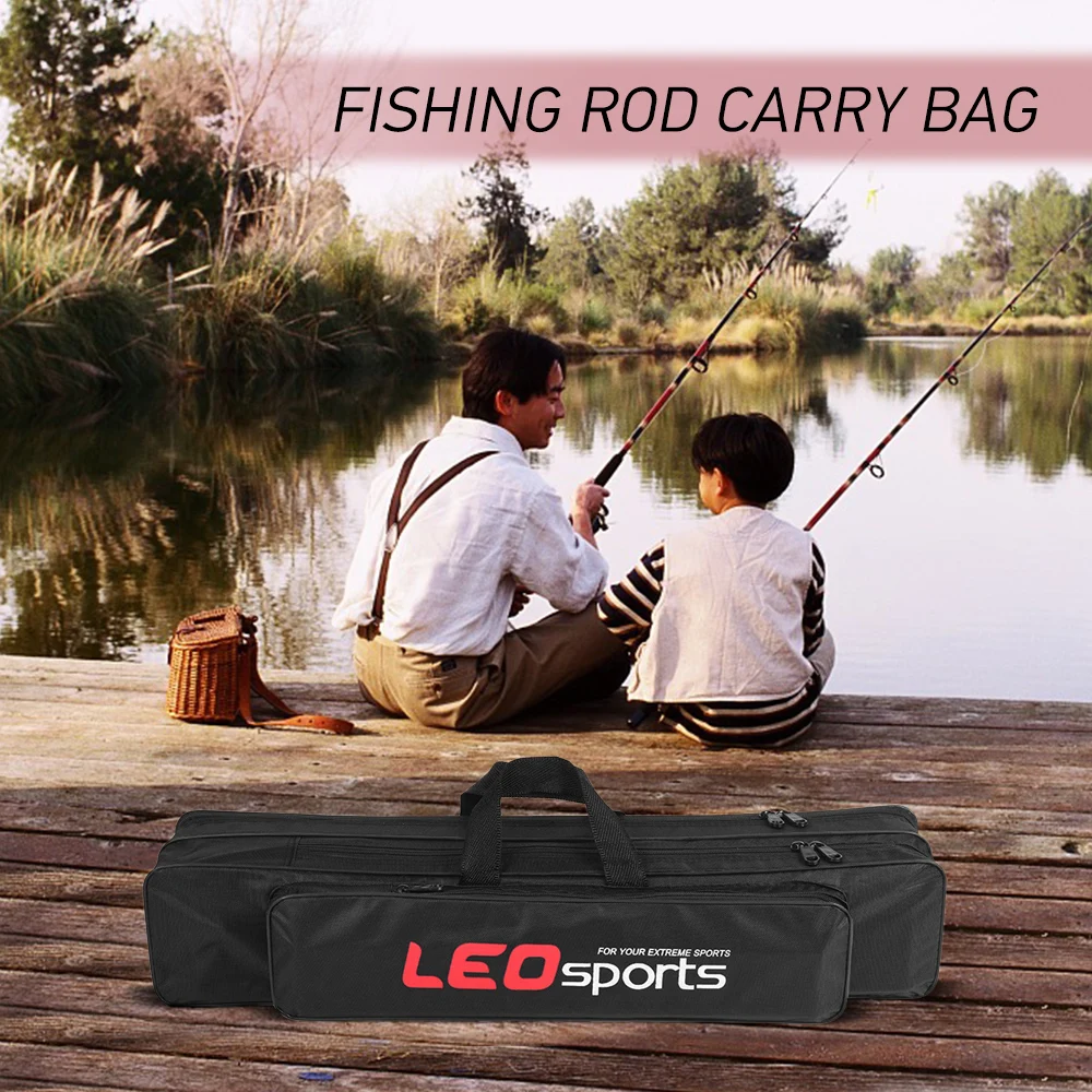 sac de canne à pêche portable 70cm, sac de transport de canne à pêche, mallette à outils de matériel de pêche, sac de rangement organisateur d'équipement de pêche