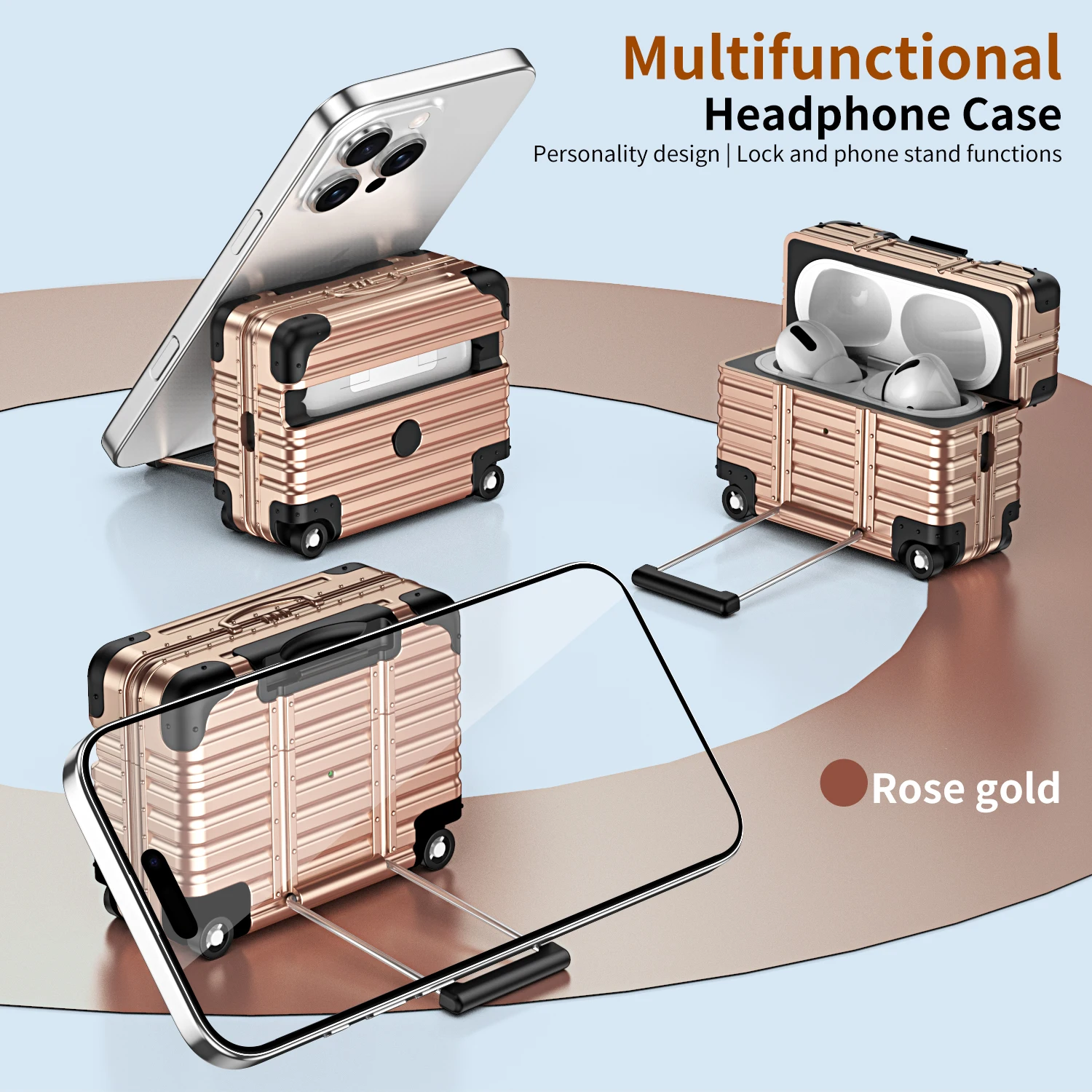 valise individuelle à la mode pour airpods 4 3 2 pro, étui de protection pour bagages tendance pour airpods1/2/pro2, étui pour écouteurs anti chute 