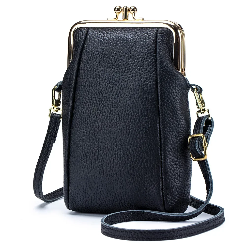 sacs à main pour femmes sacs à bandoulière en cuir véritable de haute qualité sacs à bandoulière à loquet de grande capacité pour femmes sac à main de téléphone à rabat solide
