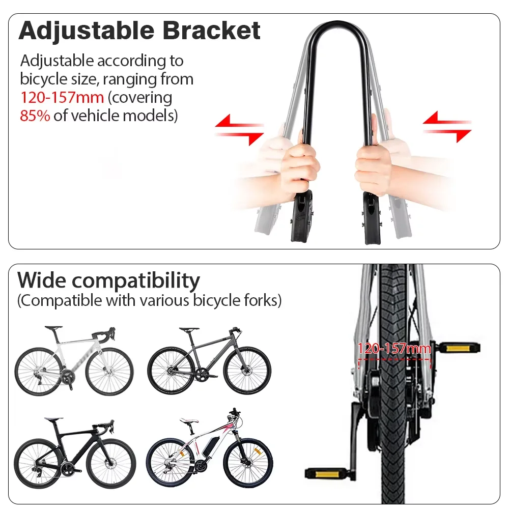 porte bagages de vélo en alliage d'aluminium, grande capacité de 10l, sac de voyage étanche pour siège arrière de vélo, emballage de vélo