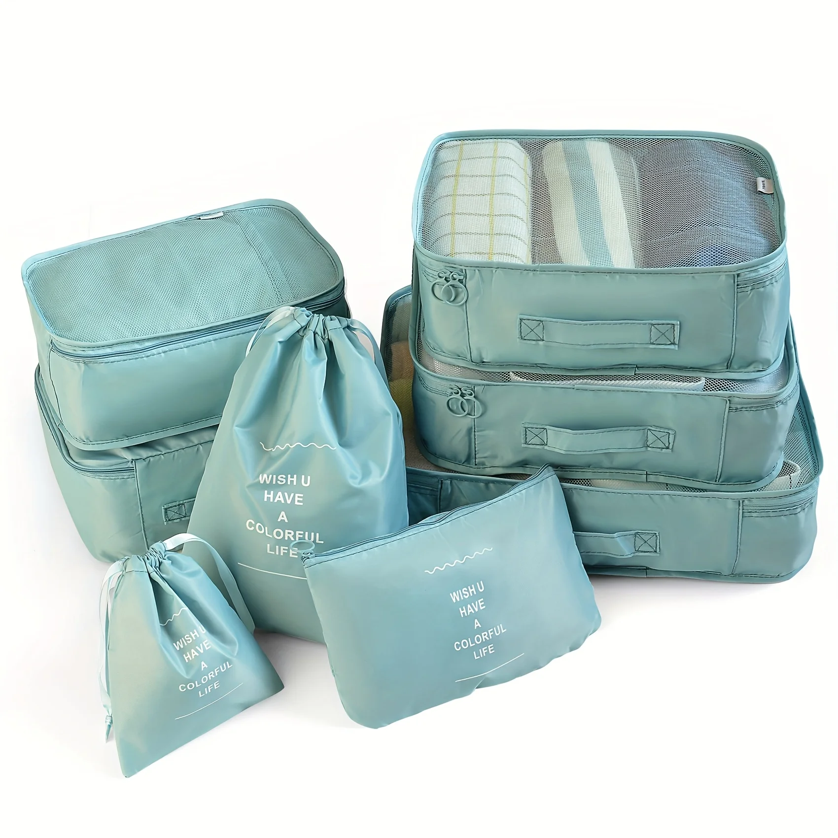 8 ensembles de Cubes d'emballage pour valises, organisateurs d'emballage de bagages de voyage, accessoires essentiels de voyage, organisateur de bagages