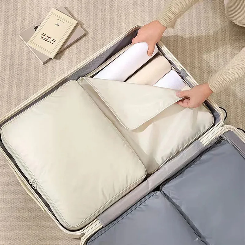 grand sac de cubes d'emballage de compression de voyage, valise portable, organisateurs de vêtements, étuis de rangement de bagages étanches, sacs melbags