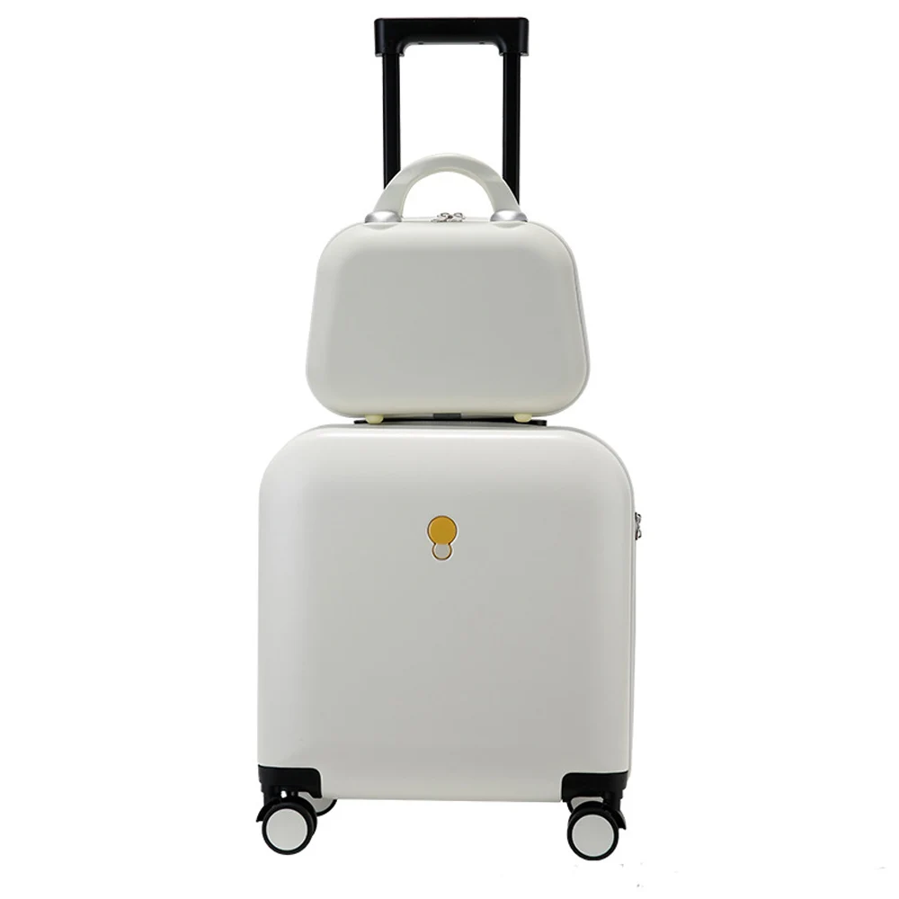 ensemble de valise à roulettes universelle pour femme, valise de voyage, bagage 18 amaran, matériau super compressif, abs, pc