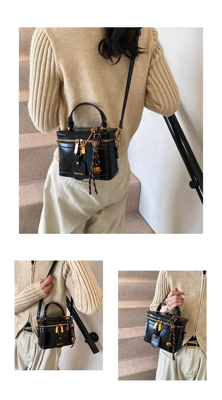sac à main rétro en cuir pu pour femme, sac à bandoulière, fourre tout à l'huile, designer de luxe, e27