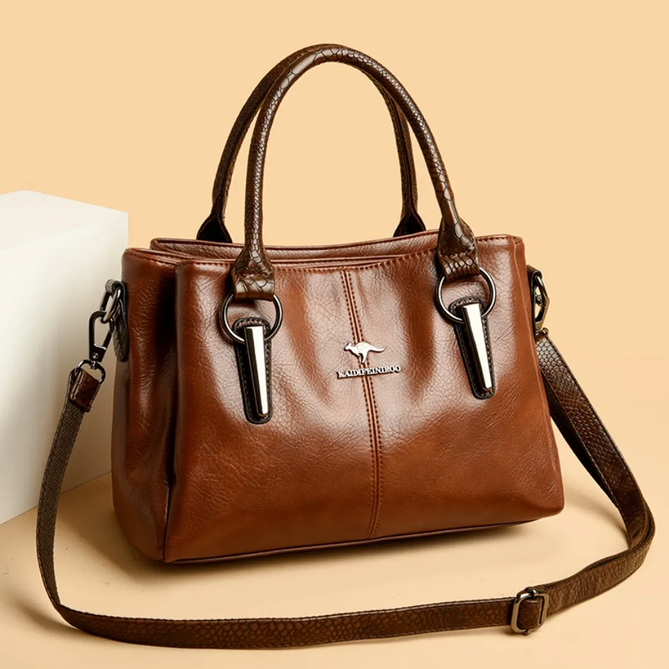 sacs à main de luxe en cuir souple pour femmes, à bandoulière, de styliste, élégants, fourre-tout de grande capacité, 2024