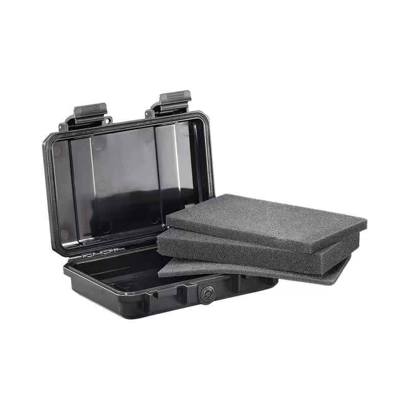 boîte à outils étanche portable, boîtier en plastique rigide, étui rigide professionnel avec valise rigide en mousse, étuis de vol scellés antichoc