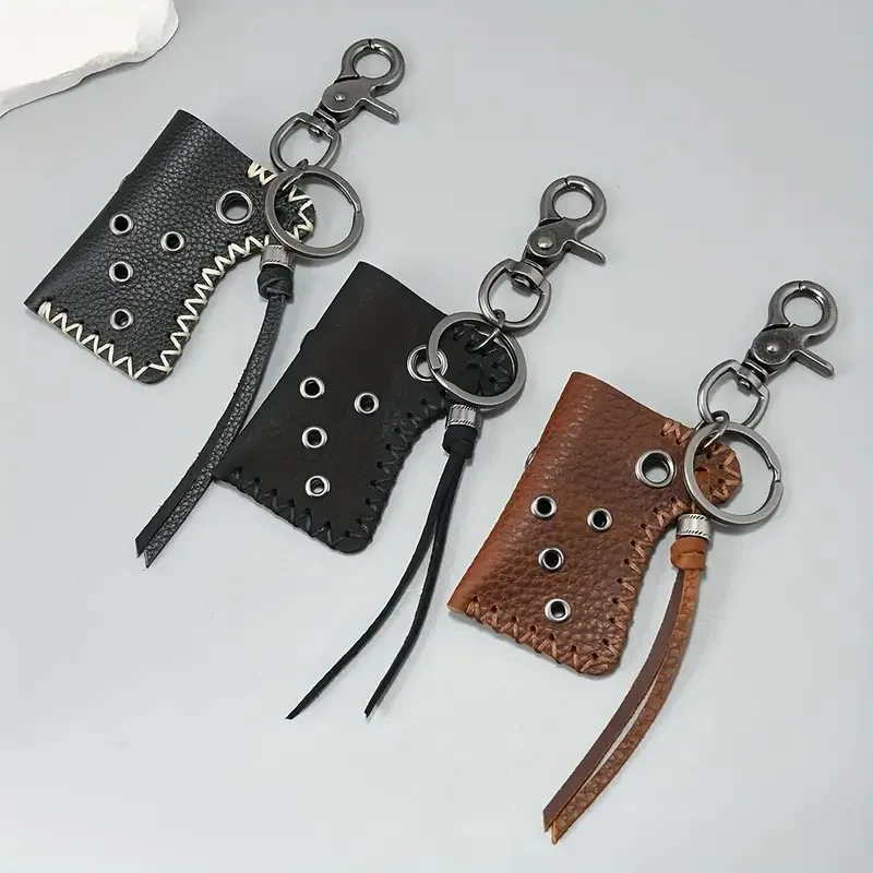 briquet personnalisé créatif en cuir pu, étui rétro en cuir pour briquet de rue, accessoire de sac de taille