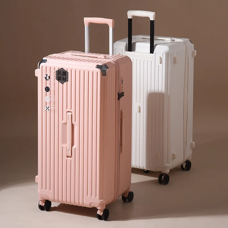Valise de voyage respirante pour hommes et femmes, boîte de tige de traction pour étudiants, roue de frein 28 ", bagage avec mot de passe, style fermeture éclair, 32