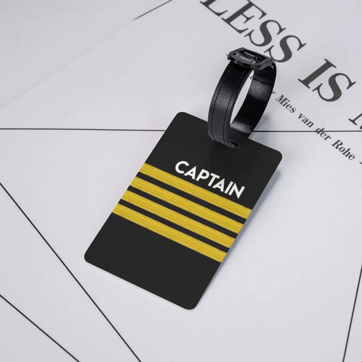 Étiquettes de bagage de capitaine d'épaules strihear pour les valises, couverture de confidentialité de pilote de vol, étiquette d'identification
