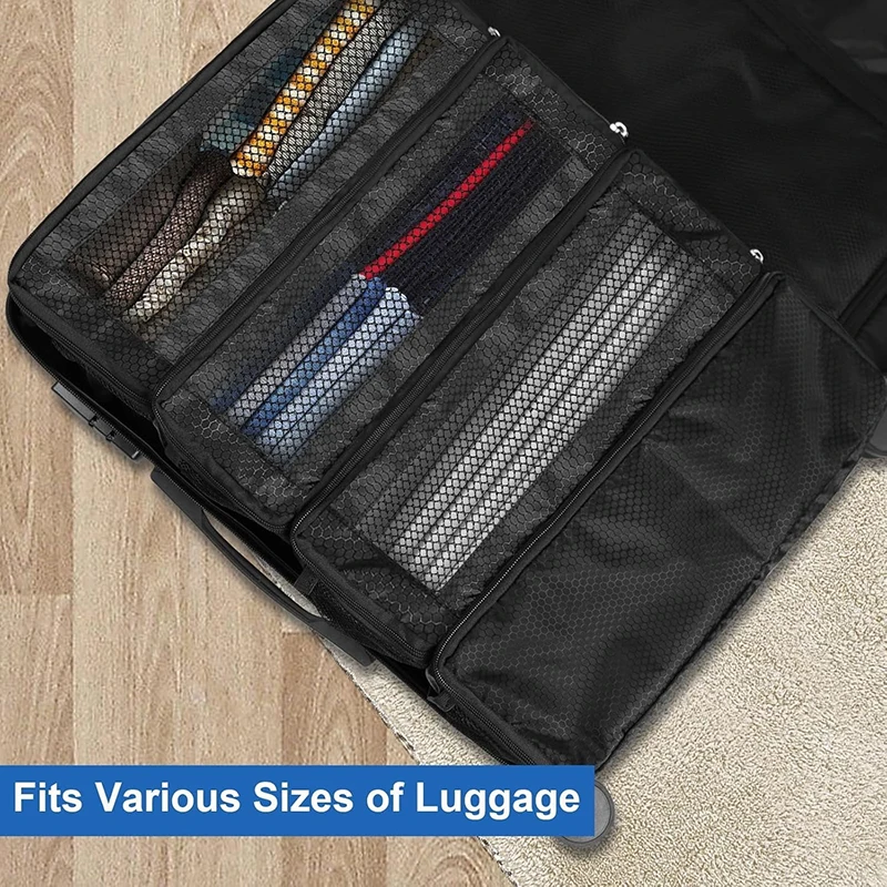 organisateur de valise, organisateur de bagages de voyage de grande capacité, étagère suspendue, emballage cube placard, sacs de rangement pliables suspendus