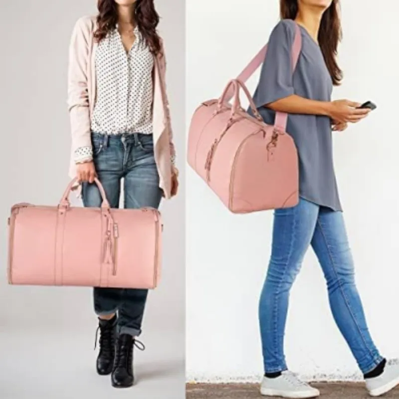 sacs à vêtements avec roulettes, sac polochon de transport pour valise à vêtements de voyage pour costume habillé, sac de vol transversible à roulettes pour week end
