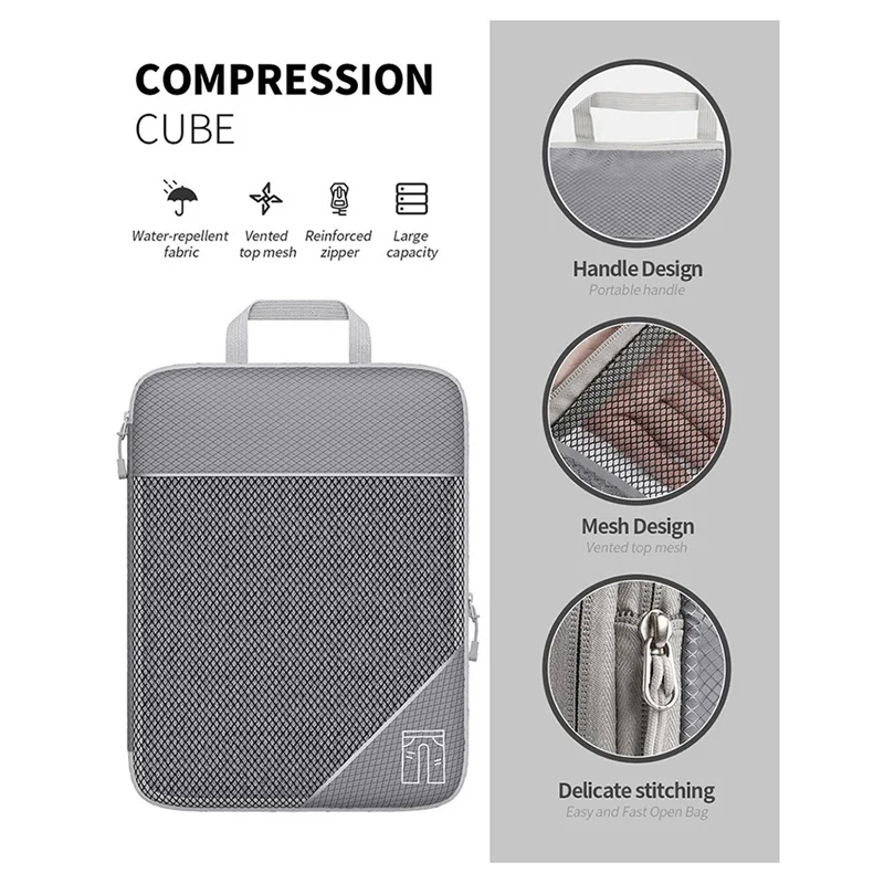 ensemble de cubes d'emballage légers, organisateurs de bagages portables, idéaux pour l'organisation des valises, b84b