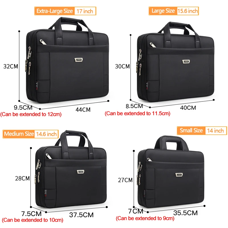 sac à main en toile de grande capacité pour homme, sacoche d'affaires pour ordinateur portable de 17, 15.6 et 14 pouces, fourre tout de travail